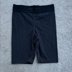 Essentials Black bike Shorts, medium